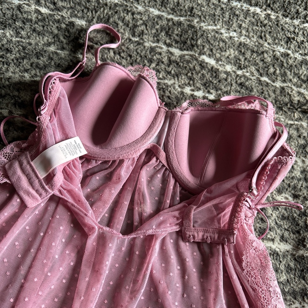 Victoria's Secret Pink Lace Babydoll Top